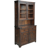 Century 2 Drawer 2 Door Buffet with 2 Glass Door Hutch